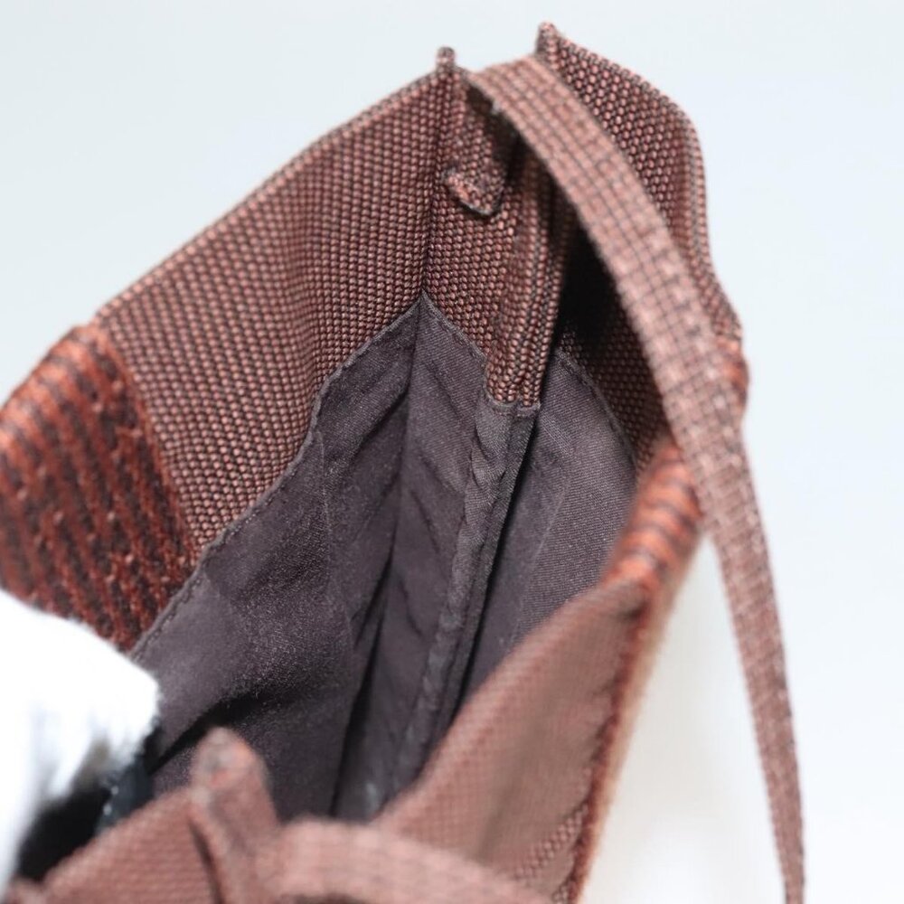 Authentic HERMES Her Line Shoulder Bag Canvas Brown - Picture 4 of 16